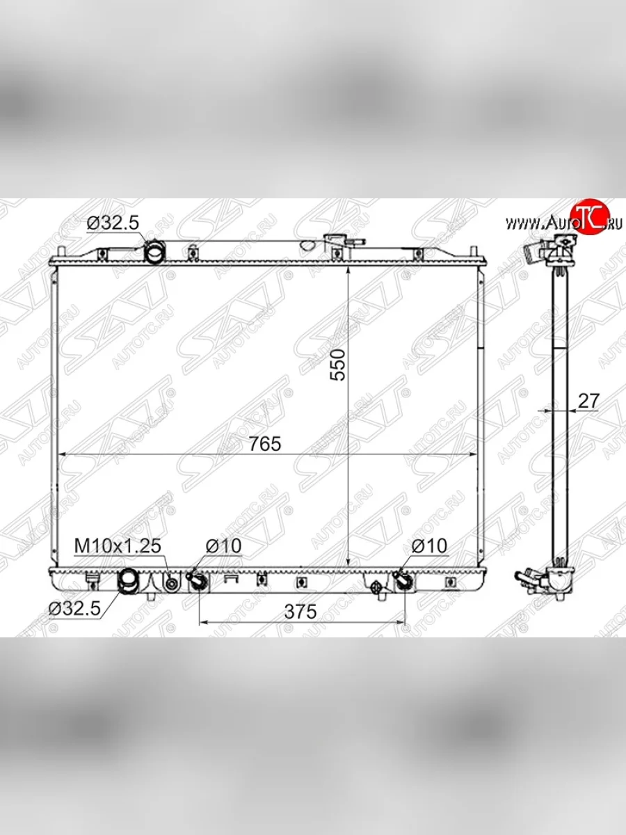 Радиатор двигателя SAT (пластинчатый, МКПП/АКПП) Honda Pilot YF4 рестайлинг (2011-2015)  с доставкой в г. Пермь