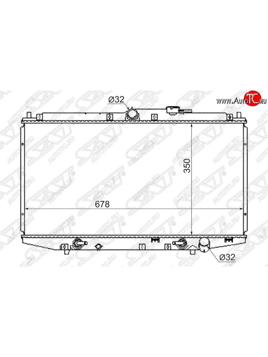 Радиатор двигателя SAT (пластинчатый, 1.8/2.0/2.3, МКПП/АКПП) Honda Accord 6 CF седан дорестайлинг (1997-2000)  в Перми Пермском крае