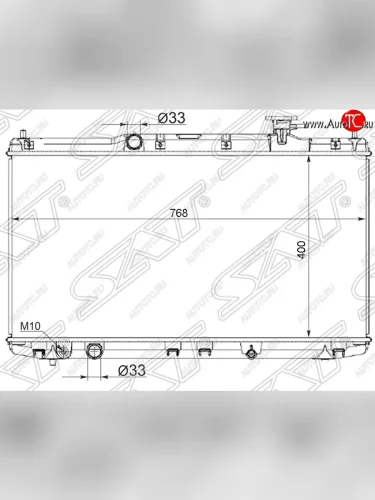 Радиатор двигателя SAT (пластинчатый, МКПП/АКПП) Honda Accord 9 CR седан дорестайлинг (2013-2016)