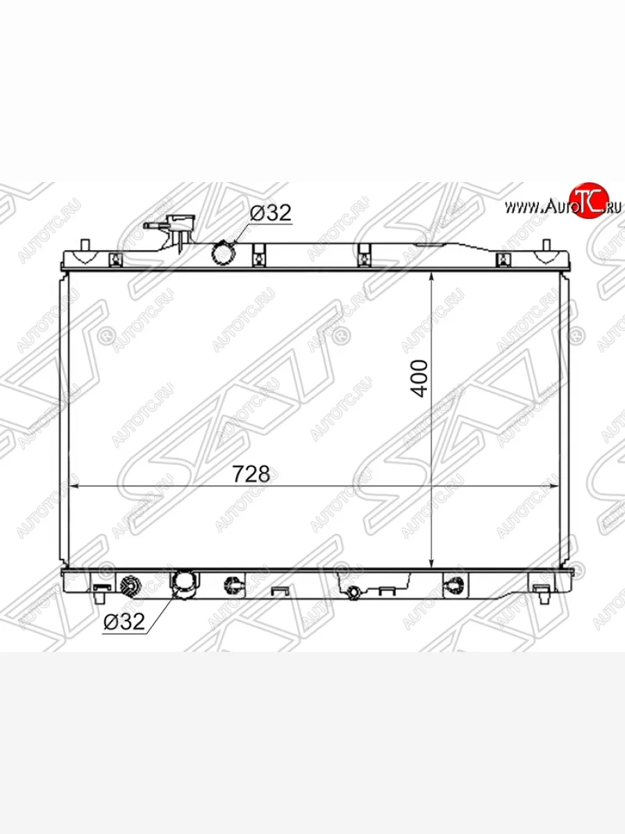 Радиатор двигателя SAT (пластинчатый, МКПП/АКПП) Honda CR-V RE1,RE2,RE3,RE4,RE5,RE7 дорестайлинг (2007-2010)  с доставкой в г. Керчь