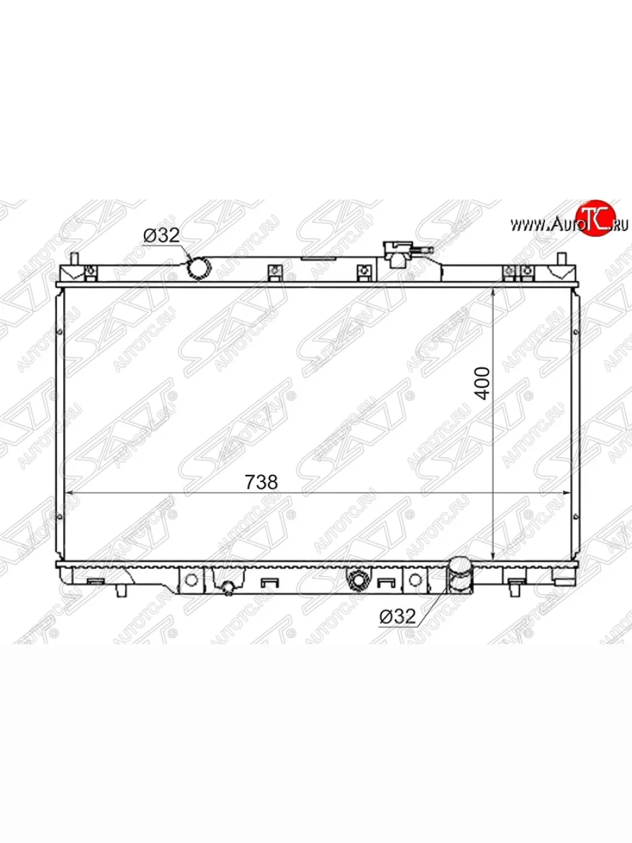 Радиатор двигателя SAT (пластинчатый, МКПП/АКПП) Honda Element 1 YH дорестайлинг (2003-2006)  с доставкой в г. Керчь