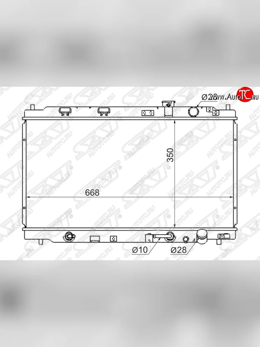Радиатор двигателя SAT (пластинчатый, DB/DC1/2, МКПП/АКПП) Honda Integra DB6,DB7,DB8,DB9 седан дорестайлинг (1993-1995)  с доставкой в г. Керчь