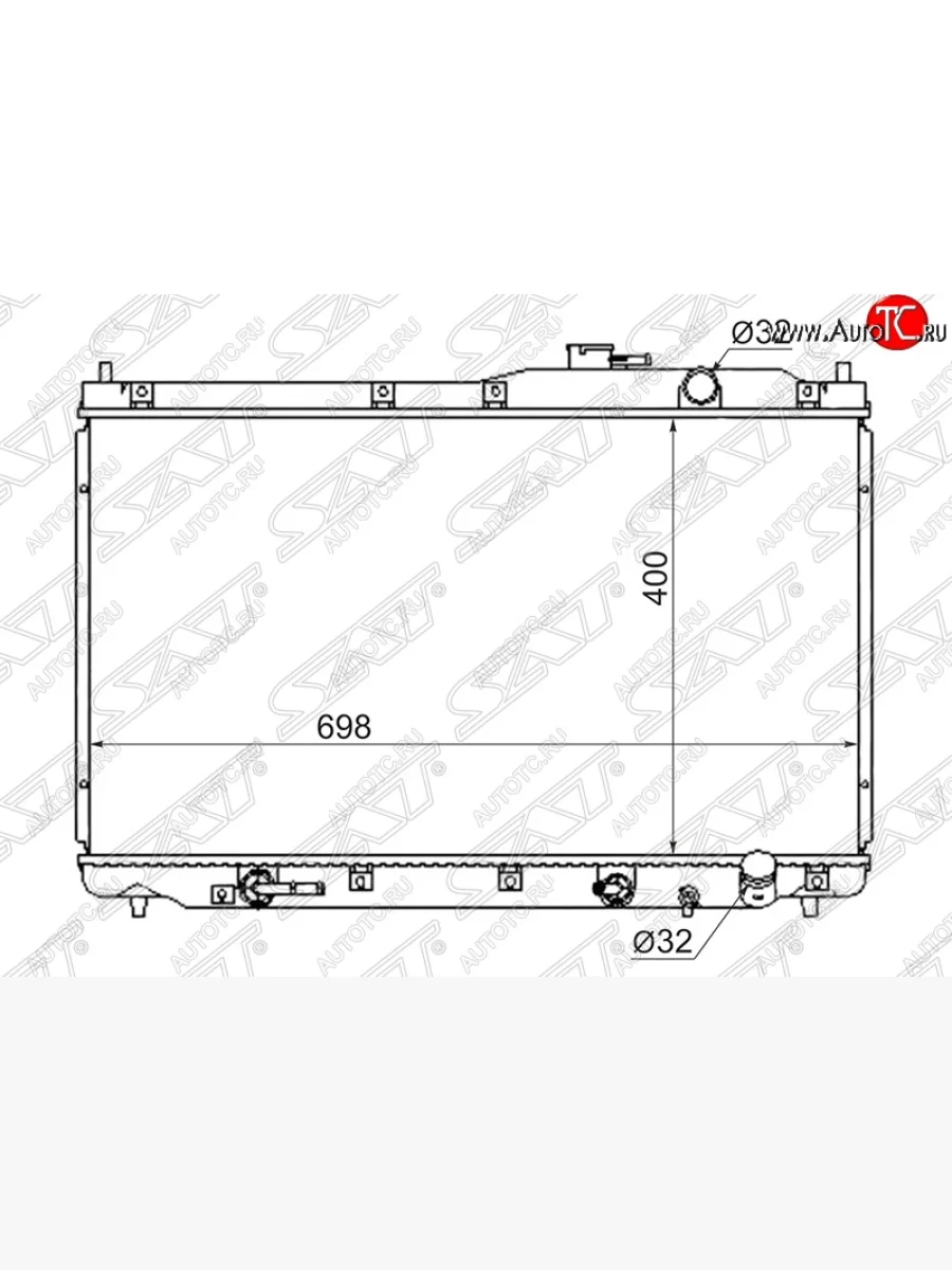 Радиатор двигателя SAT (пластинчатый, B20B, МКПП/АКПП) Honda StepWagon RF1,RF2 минивэн дорестайлинг (1996-1999)  с доставкой в г. Керчь