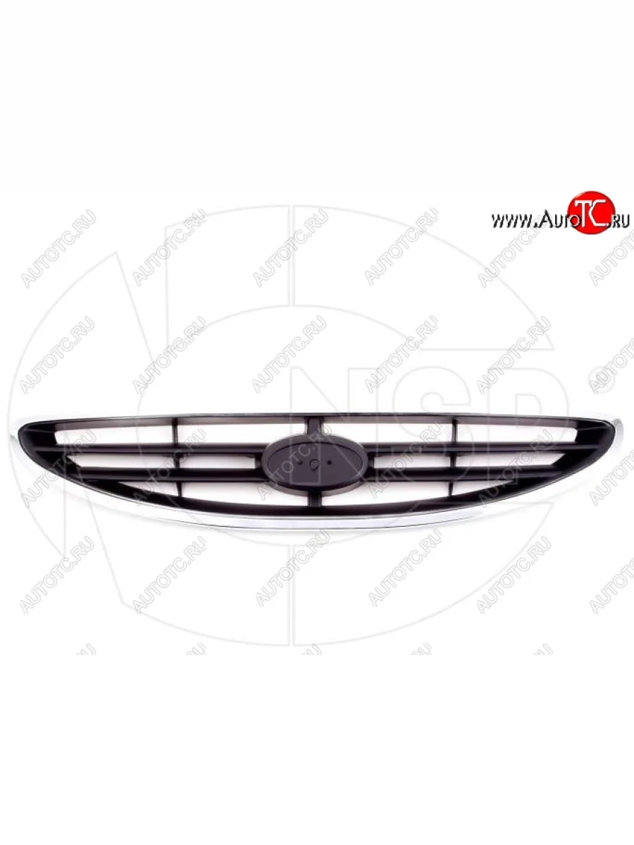 Решетка радиатора NSP (хром). Hyundai Accent 2 LC седан дорестайлинг (ТагАЗ) (1999-2012) (Неокрашенная)  в Самаре Самарской области