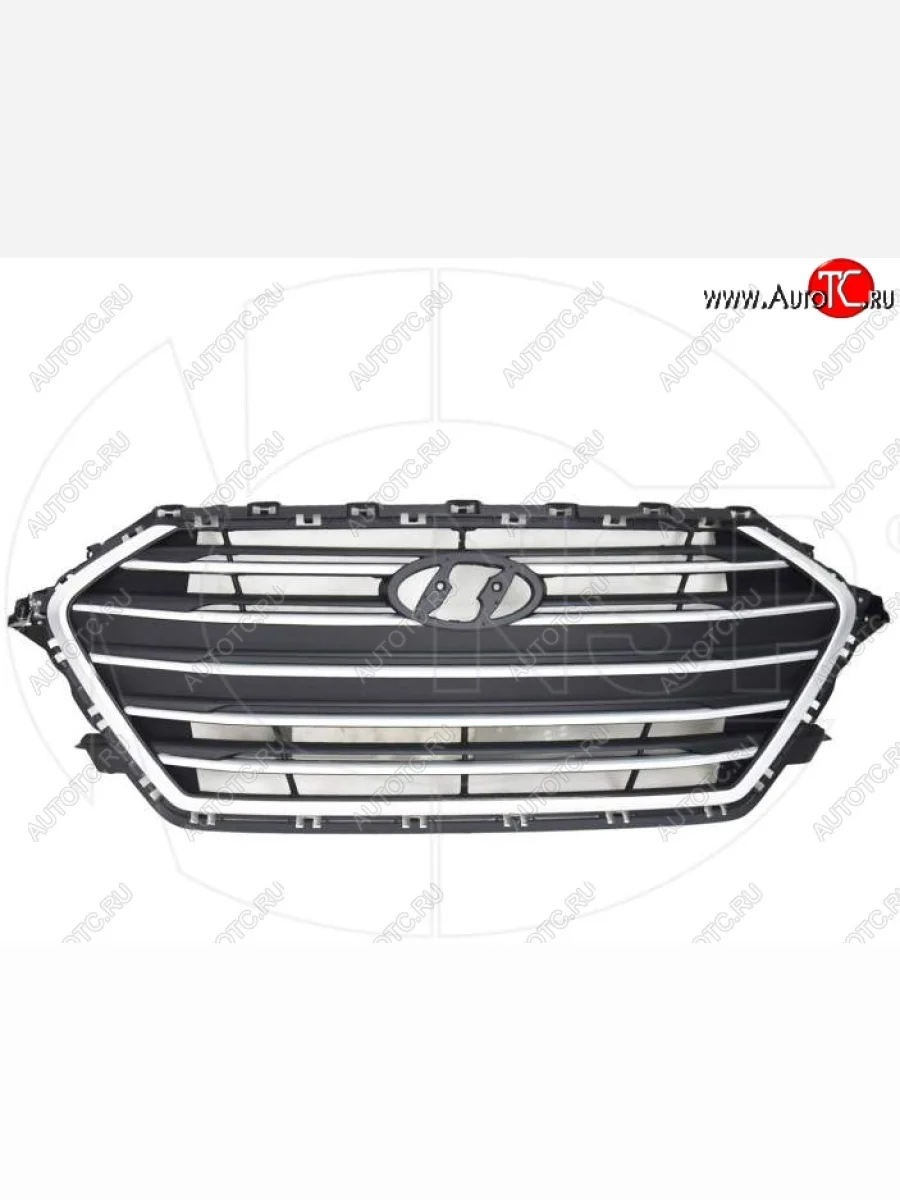 Решетка радиатора NSP (хром). Hyundai Elantra AD дорестайлинг (2016-2019) (Неокрашенная)  в Воронеже Воронежской области