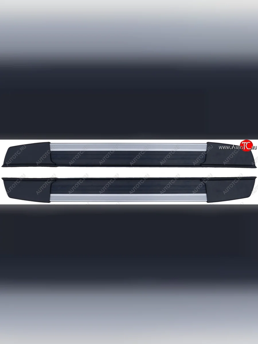 Алюминиевые порожки для ног Элеганс Nissan NP300 (2008-2013)  в Самаре Самарской области