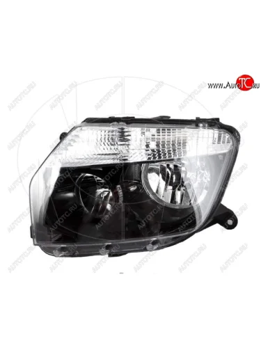 Фара передняя левая черная NSP Renault Duster HS дорестайлинг (2010-2015)