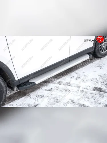 Алюминиевые пороги для ног Slitkoff (Optima) Mazda CX-5  KF (2016-2025)