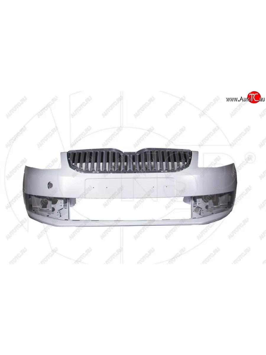 Передний бампер NSP (с решеткой радиатора) Skoda Octavia A7 дорестайлинг лифтбэк (2012-2017) (Неокрашенный)  с доставкой в г. Пермь