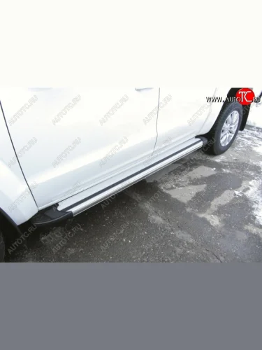 Алюминиевые пороги для ног Slitkoff (Luxe) Volkswagen Teramont  CA1 (2016-2020) дорестайлинг