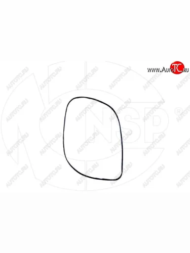 Зеркальный элемент зеркала заднего вида NSP (с обогревом, левый) KIA Cerato 2 TD седан (2008-2013)