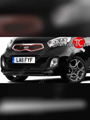 Передний бампер 3D NSP KIA Picanto 2 TA хэтчбэк 5 дв. дорестайлинг (2011-2015)