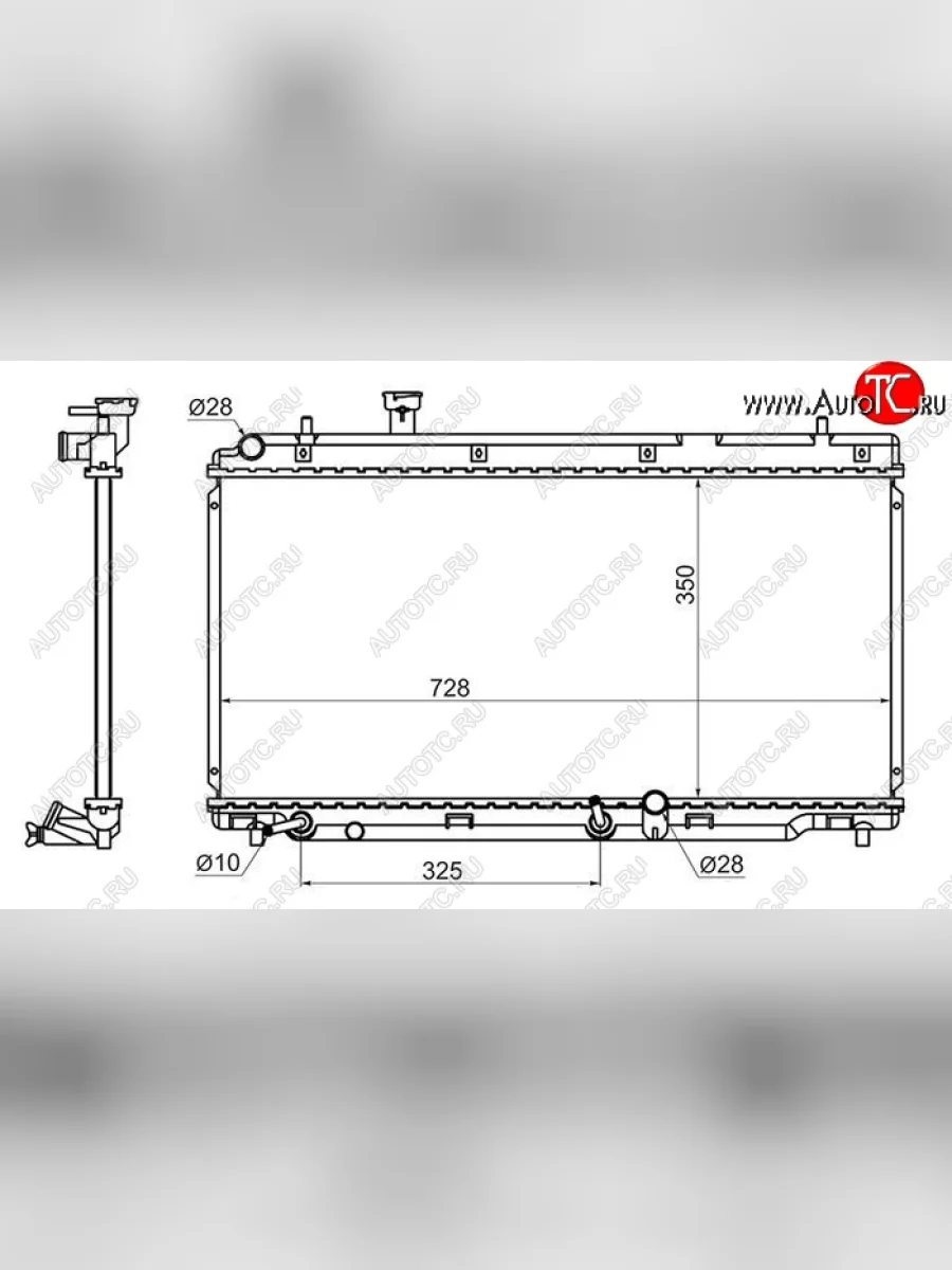 Радиатор двигателя SAT (пластинчатый, МКПП/АКПП) Honda Mobilio 1 GB1,GB2 дорестайлинг (2001-2003)  с доставкой в г. Керчь