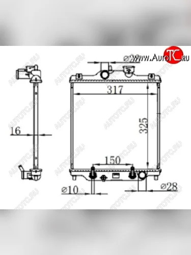 Радиатор двигателя SAT Honda Logo (1996-2001)