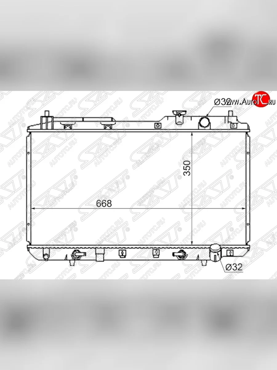 Радиатор двигателя SAT (трубчатый, МКПП/АКПП) Honda CR-V RD1,RD2,RD3  дорестайлинг (1995-1998)  в Керчи Республика Крым