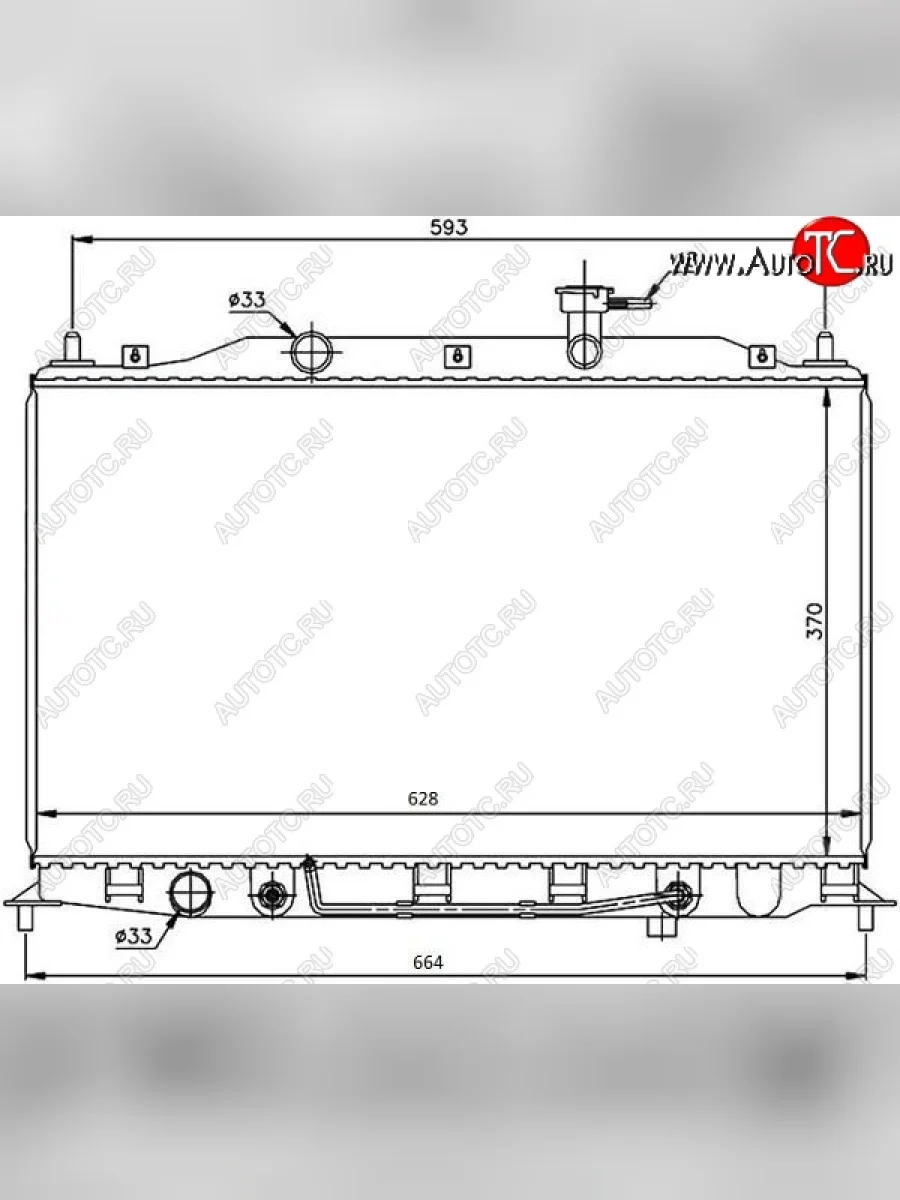 Радиатор двигателя SAT (пластинчатый,1.4, МКПП/АКПП) Hyundai Verna 2 MC седан (2005-2011)  в Воронеже Воронежской области