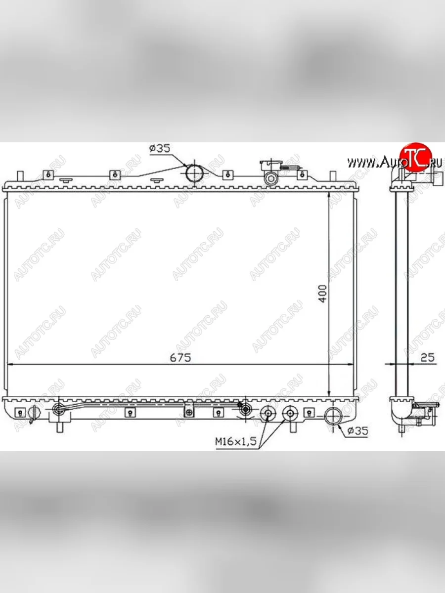 Радиатор двигателя SAT (пластинчатый,1.8/2.0/3.0, АКПП)  Hyundai Sonata (1993-1996) Y3  в Керчи Республика Крым