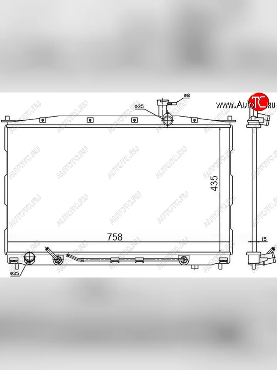 Радиатор двигателя SAT (пластинчатый, 2.0G/2.2D/2.7G, МКПП/АКПП) Hyundai Santa Fe CM рестайлинг (2009-2012)  с доставкой в г. Керчь