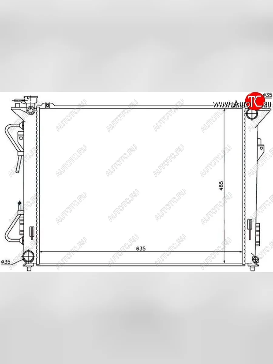 Радиатор двигателя (пластинчатый,2.0/2.4/3.3, АКПП) SAT KIA Magentis (2005-2010)  в Самаре Самарской области