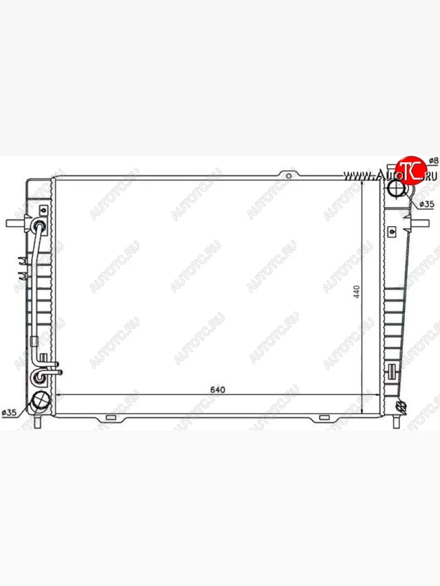 Радиатор двигателя (пластинчатый, 2.0TD, МКПП/АКПП) SAT  Hyundai Tucson (2004-2010), KIA Sportage (2004-2008)  в Керчи Республика Крым