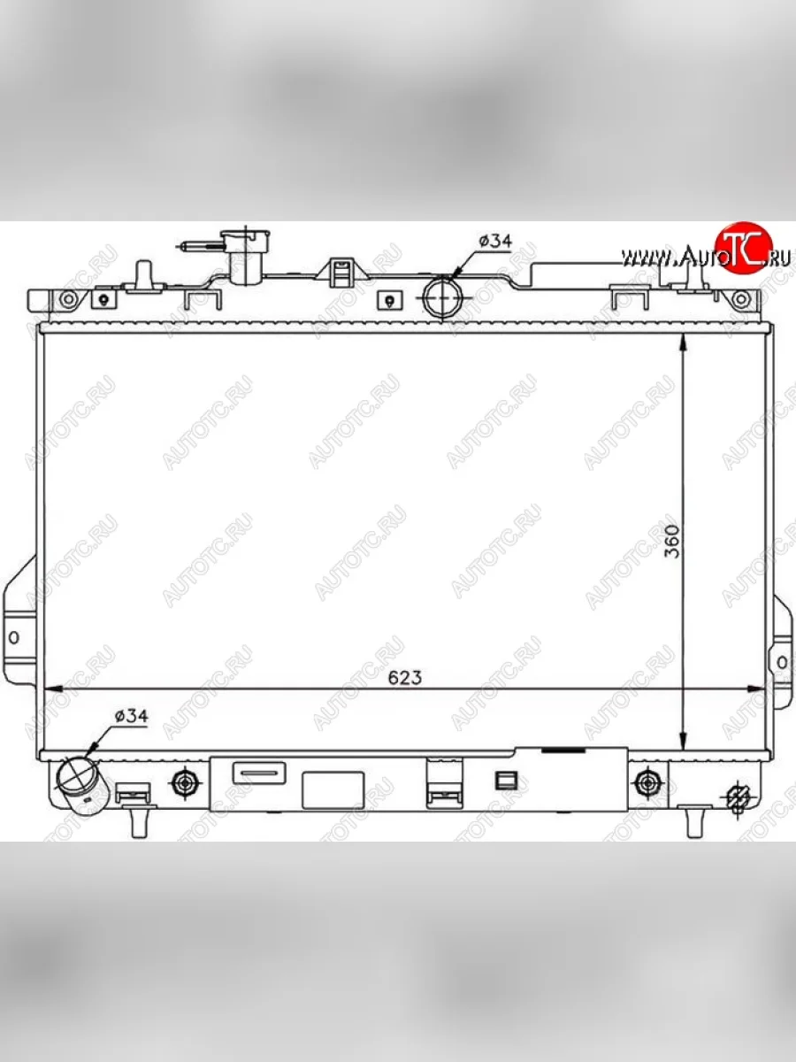 Радиатор двигателя SAT (пластинчатый, 1.5D / 1.6 / 1.8) Hyundai Matrix 1 FC дорестайлинг (2001-2005)  с доставкой в г. Керчь