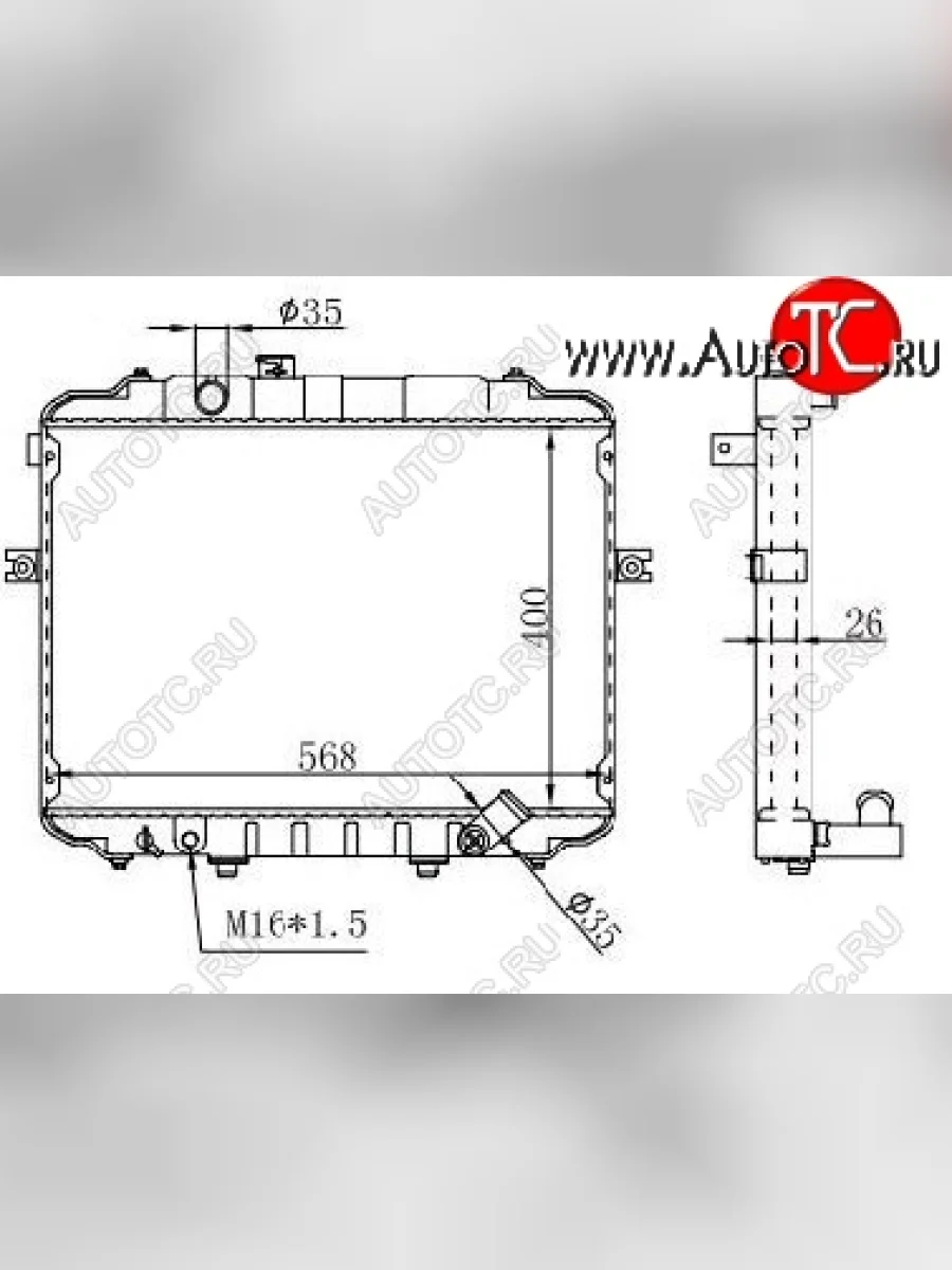 Радиатор двигателя SAT (пластинчатый, МКПП) Hyundai Porter AU,KR (1996-2011)  в Перми Пермском крае