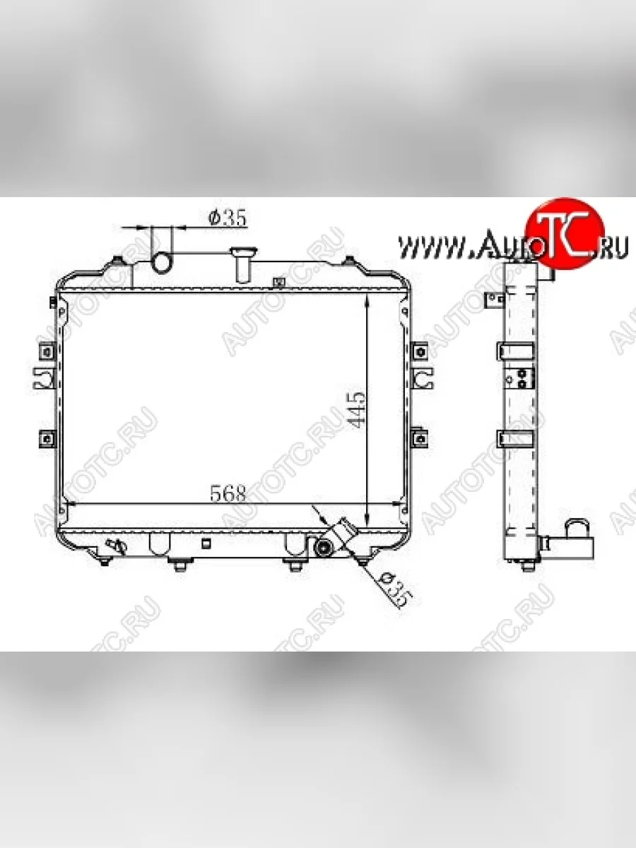 Радиатор двигателя SAT (пластинчатый, 2.5D, МКПП) Hyundai Porter HR (2005-2018)  в Керчи Республика Крым