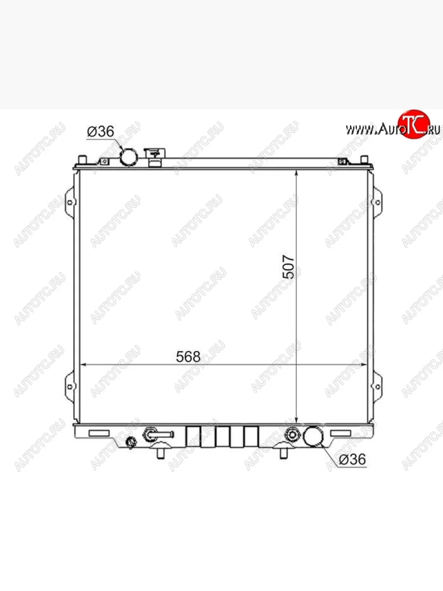 Радиатор двигателя SAT (пластинчатый, 2.5TD, МКПП/АКПП) Hyundai Terracan HP дорестайлинг (2001-2004)  в Керчи Республика Крым