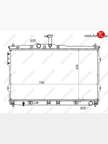 Радиатор двигателя SAT (пластинчатый, МКПП/АКПП) Hyundai Starex/Grand Starex/H1 TQ дорестайлинг (2007-2013)