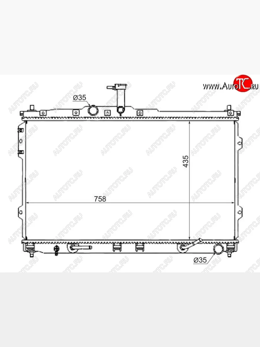 Радиатор двигателя SAT (пластинчатый, МКПП/АКПП) Hyundai Starex/Grand Starex/H1 TQ дорестайлинг (2007-2013)  с доставкой в г. Самара
