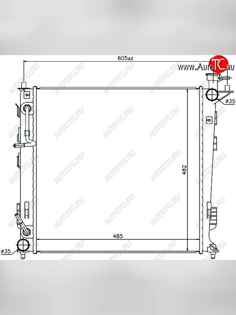 Радиатор двигателя (пластинчатый, 2.0TD, МКПП/АКПП) SAT Hyundai IX35 LM рестайлинг (2013-2018)  в Самаре Самарской области