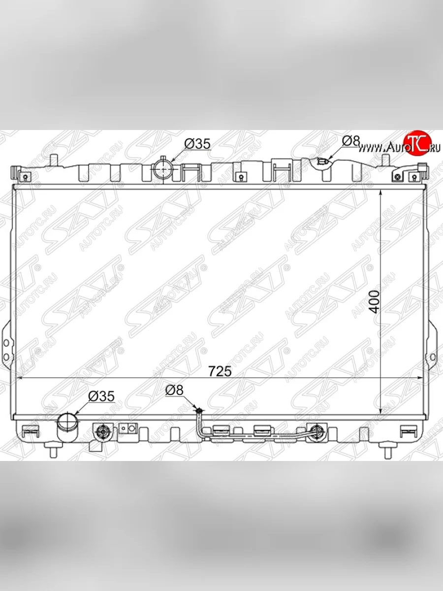 Радиатор двигателя SAT (пластинчатый, 2.0/2.0D/2.7, МКПП/АКПП) Hyundai Trajet (1999-2008)  в Керчи Республика Крым