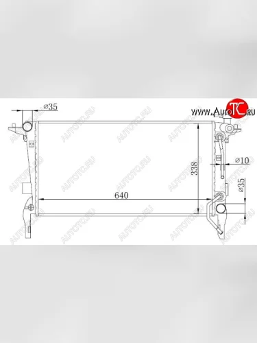 Радиатор двигателя SAT (пластинчатый, 2.0, МКПП/АКПП) Hyundai Genesis BH седан дорестайлинг (2008-2012)