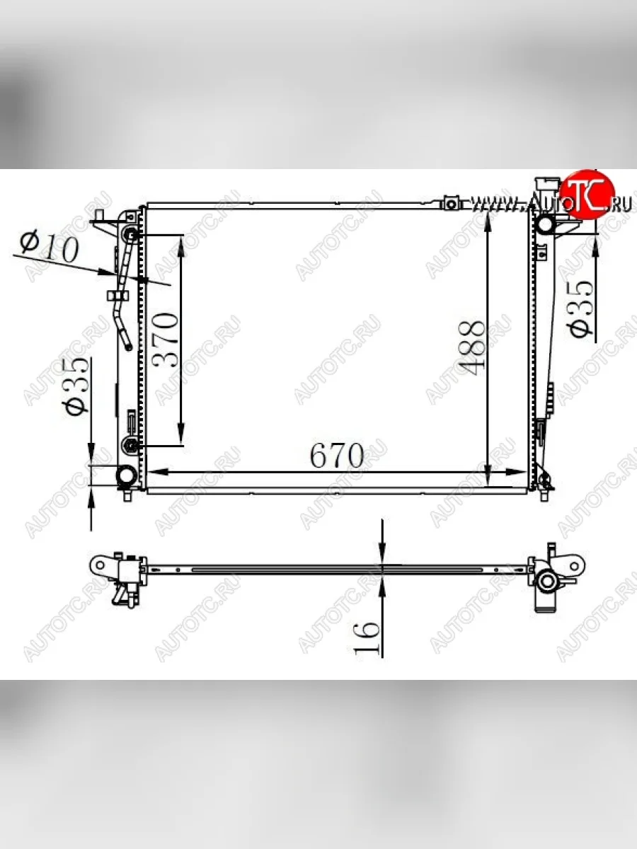 Радиатор двигателя (пластинчатый, МКПП/АКПП) SAT Hyundai Santa Fe DM дорестайлинг (2012-2016)  в Керчи Республика Крым