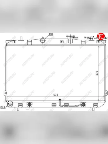 Радиатор двигателя SAT (трубчатый, 1.6/2.0/2.0D, АКПП) Hyundai Elantra XD седан дорестайлинг (2000-2003)
