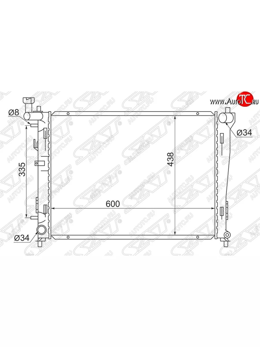 Радиатор двигателя  SAT (трубчатый, 1.4/1.6/2.0, АКПП) Hyundai I30 FD универсал дорестайлинг (2007-2010)  в Керчи Республика Крым