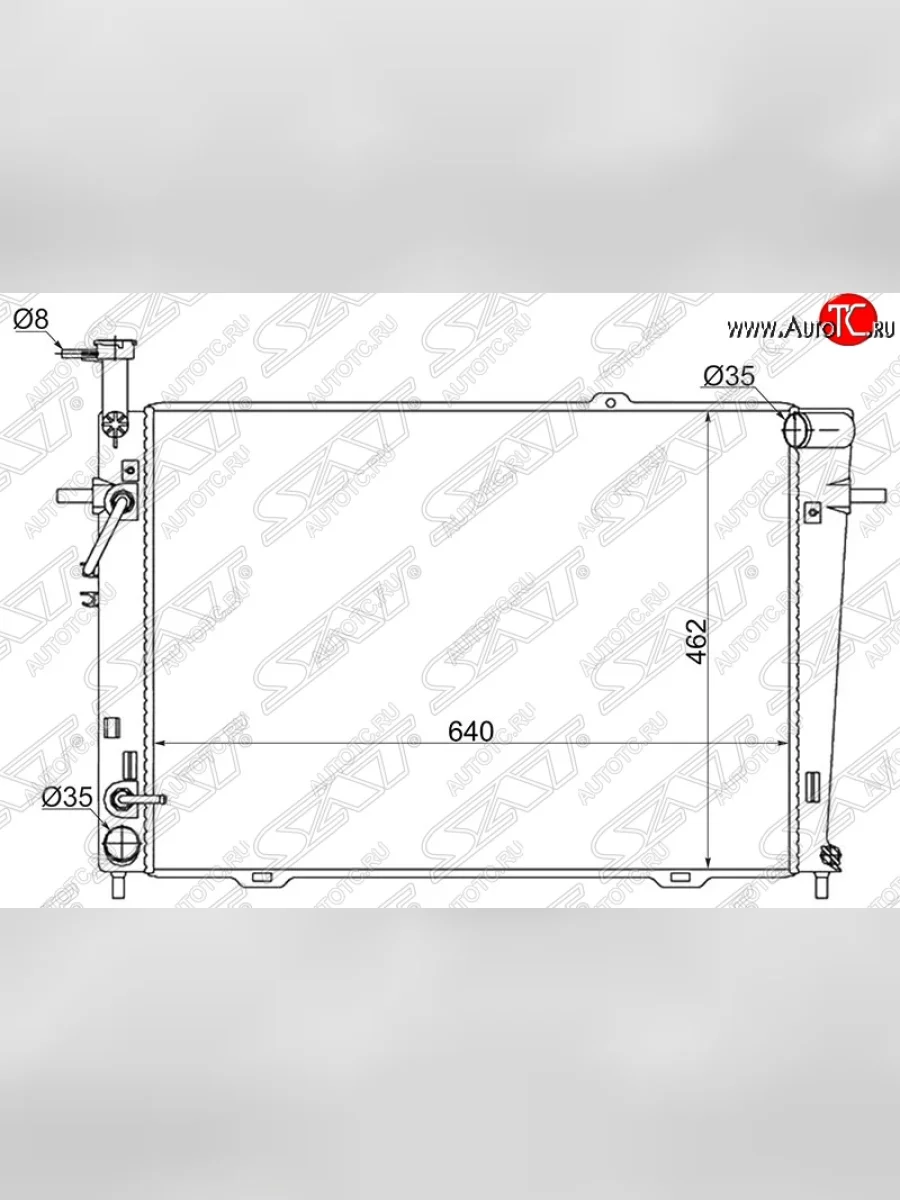 Радиатор двигателя (трубчатый, 2.0/2.7, МКПП/АКПП) SAT Hyundai Tucson JM (2004-2010)  в Воронеже Воронежской области