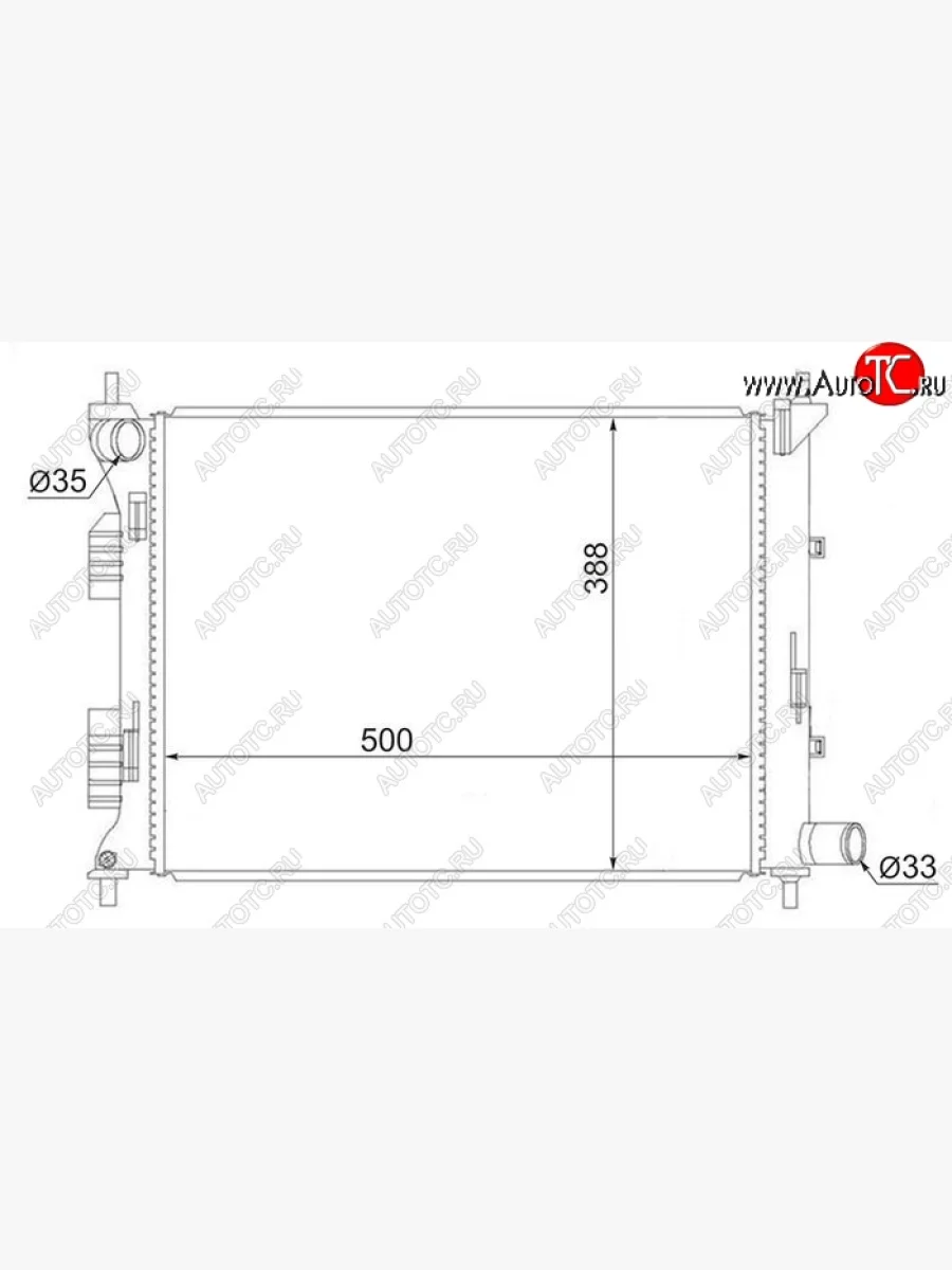 Радиатор двигателя (трубчатый, МКПП) SAT Hyundai Solaris RBr седан дорестайлинг (2010-2014)  с доставкой в г. Керчь