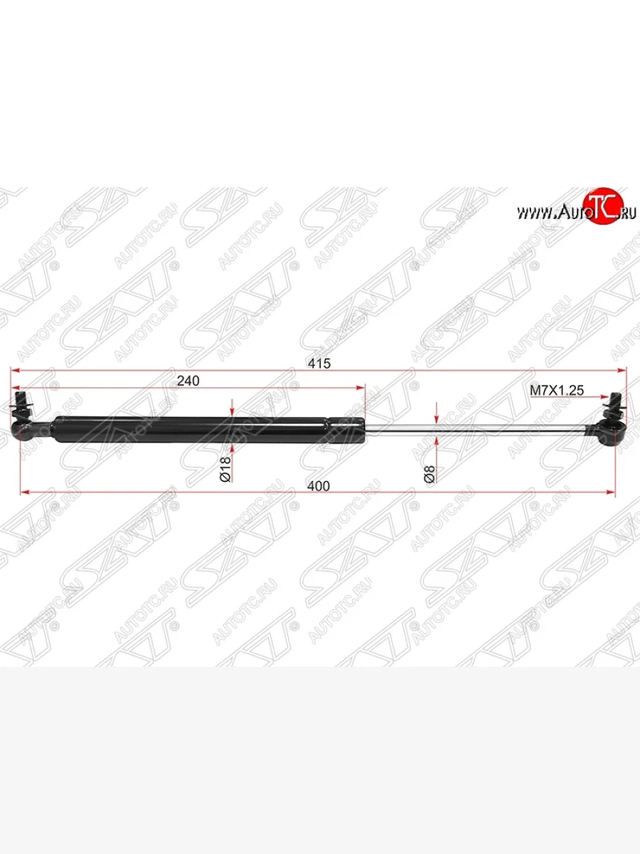 Упор капота SAT (газовый) Nissan Patrol 5 Y61 2-ой рестайлинг (2004-2010)  в Перми Пермском крае