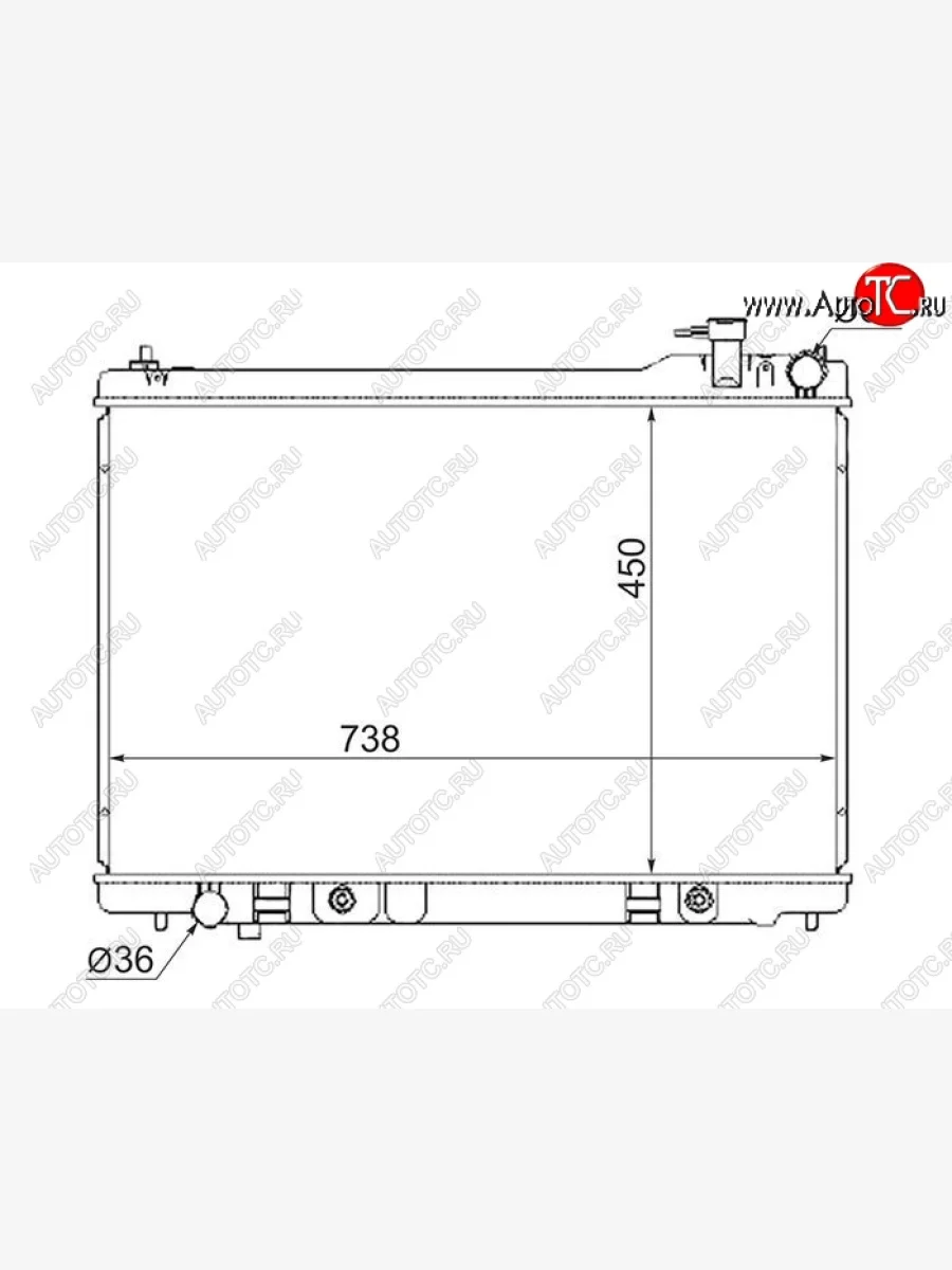 Радиатор двигателя (пластинчатый, МКПП/АКПП) SAT INFINITI FX45 S50 дорестайлинг (2002-2005)  с доставкой в г. Керчь