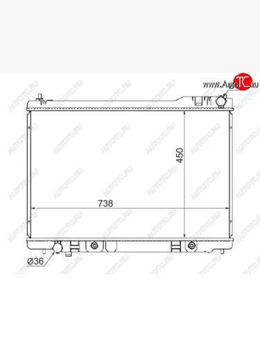 Радиатор двигателя SAT (пластинчатый, МКПП/АКПП) INFINITI FX45 S50 дорестайлинг (2002-2005)