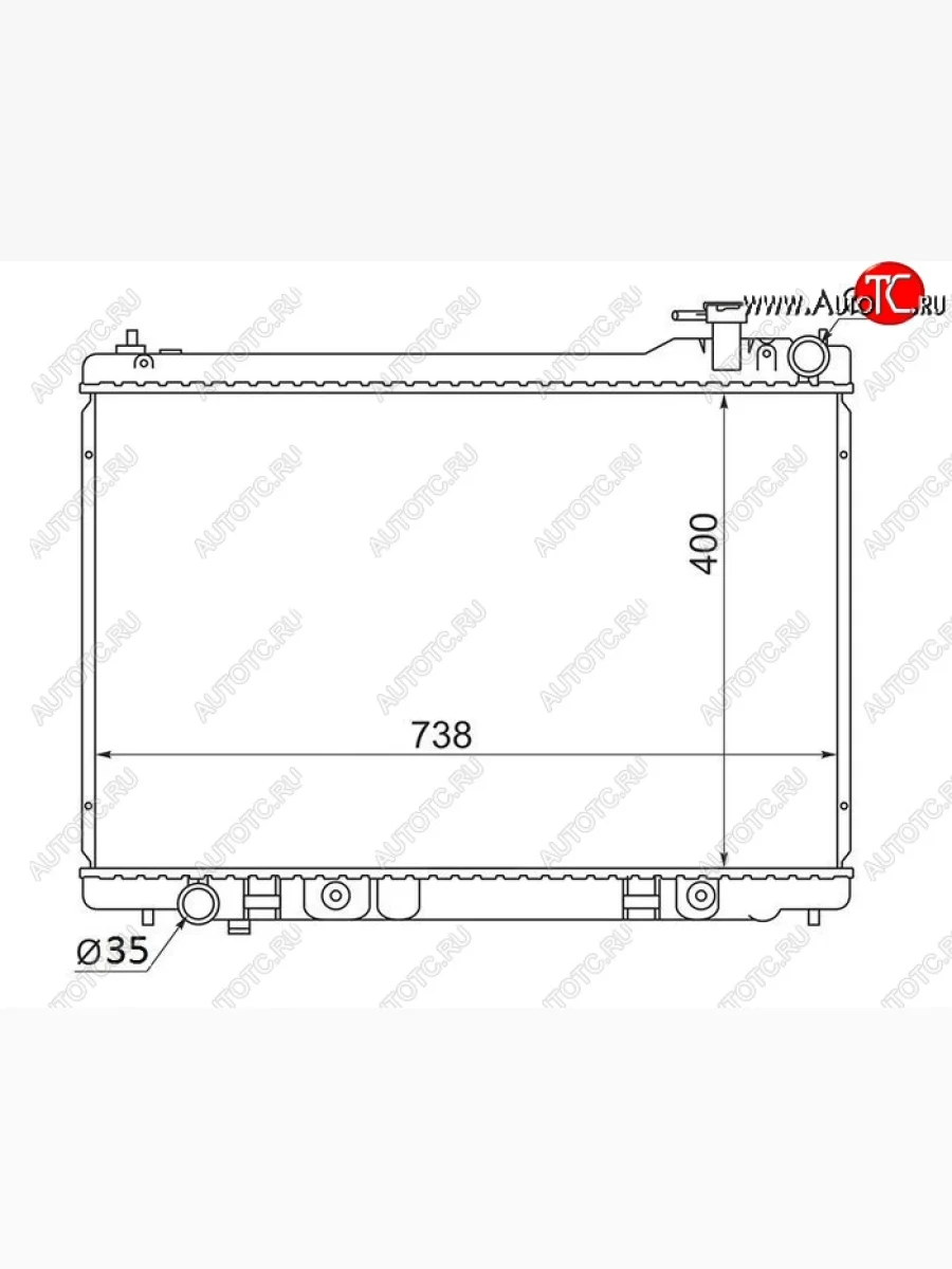 Радиатор двигателя (пластинчатый, МКПП/АКПП) SAT Nissan Skyline V35 (2001-2007)  в Керчи Республика Крым