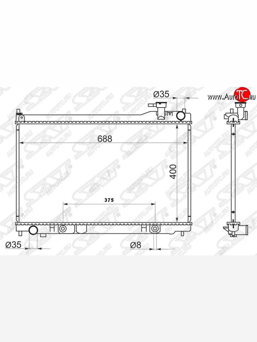 Радиатор двигателя (пластинчатый, МКПП/АКПП) SAT INFINITI G35 V35 седан (2002-2007)  в Керчи Республика Крым