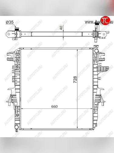 Радиатор двигателя (пластинчатый, МКПП/АКПП) SAT INFINITI QX56 Z62 (2010-2013)