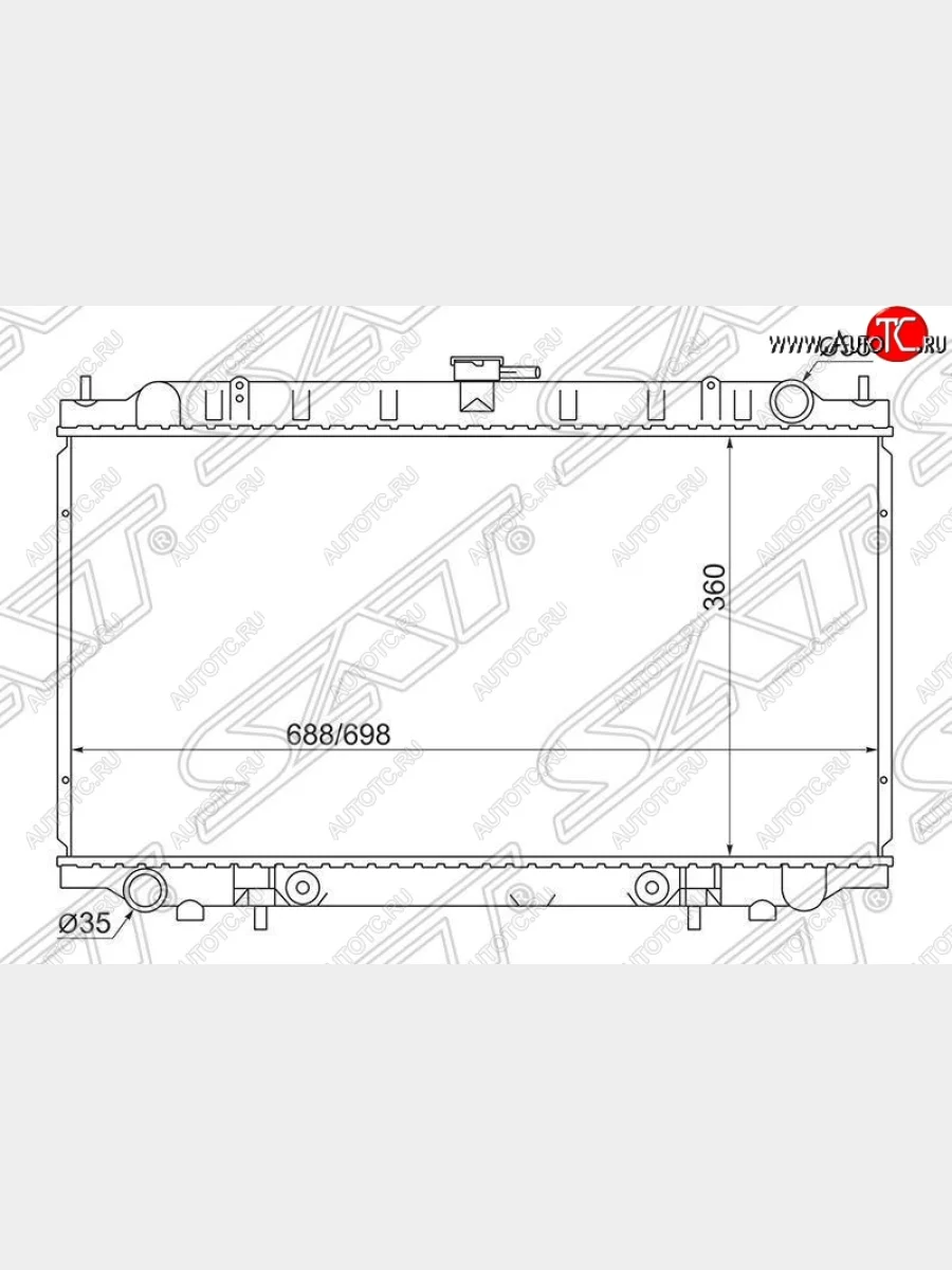Радиатор двигателя (пластинчатый, МКПП/АКПП) SAT Nissan Primera 2 P11 седан дорестайлинг (1995-2000)  в Самаре Самарской области