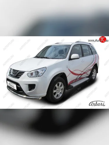 Порожки для ног Arbori Optima Silver Chery Tiggo T11 рестайлинг (2013-2016)