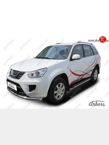 Порожки для ног Arbori Luxe Black Chery Tiggo T11 рестайлинг (2013-2016)