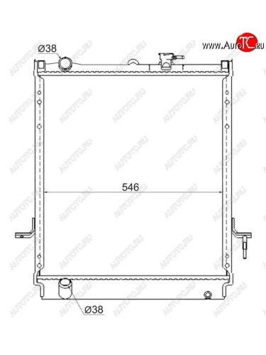 Радиатор двигателя (пластинчатый, 3.0, МКПП) SAT Isuzu Elf (NPR75)  дорестайлинг (2006-2014)