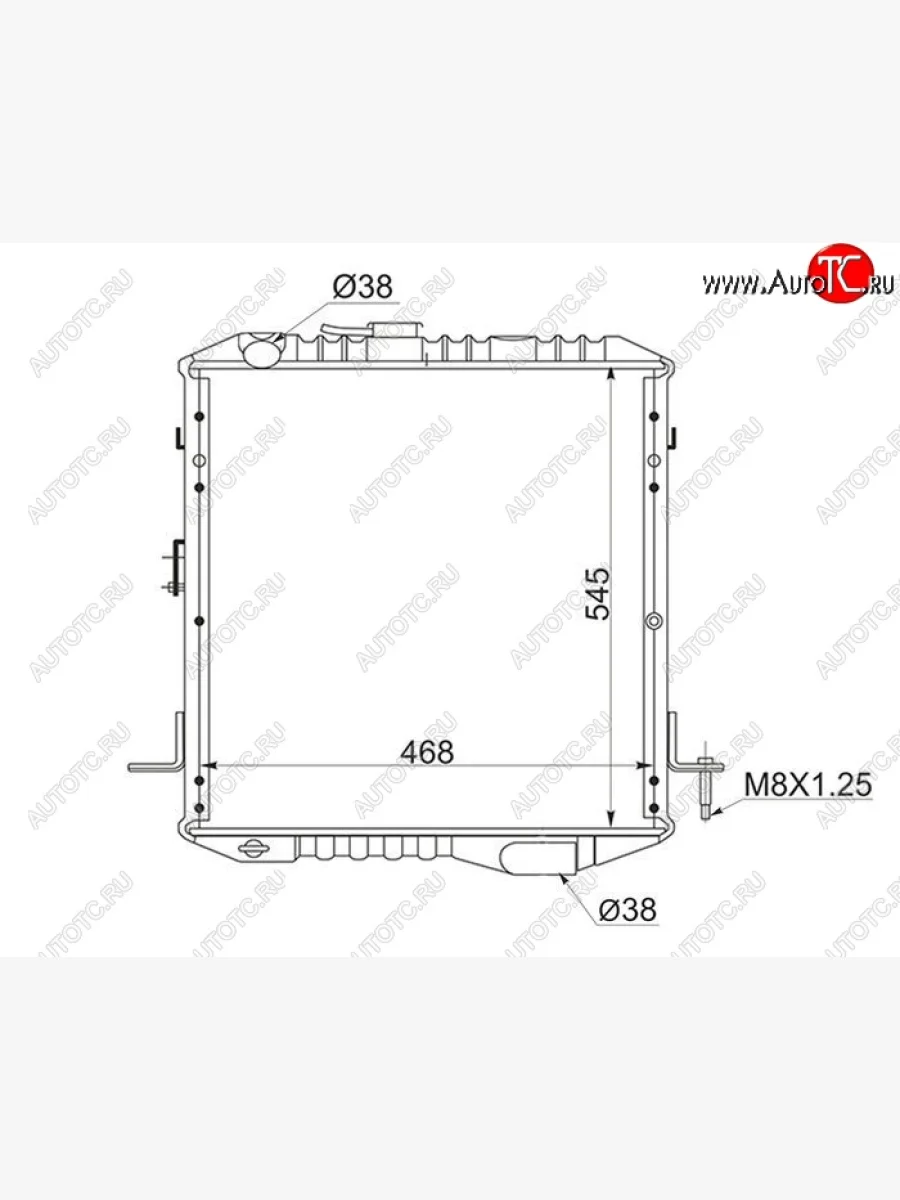 Радиатор двигателя SAT (пластинчатый, 3.6, МКПП) Isuzu Elf (NPR75)  дорестайлинг (1993-2004)  в Перми Пермском крае