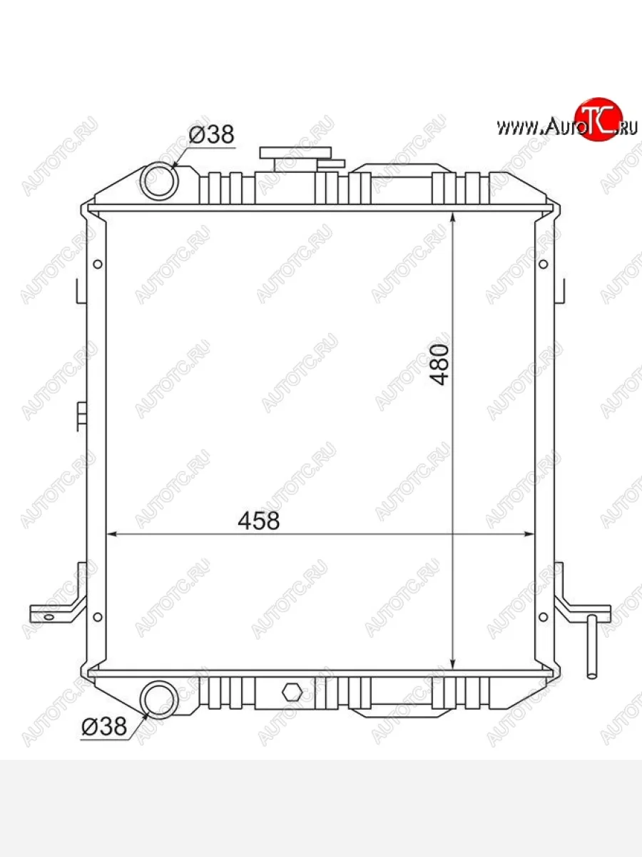 Радиатор двигателя (пластинчатый, 4.3, МКПП) SAT Isuzu Elf (NPR75)  дорестайлинг (1993-2004)  в Перми Пермском крае